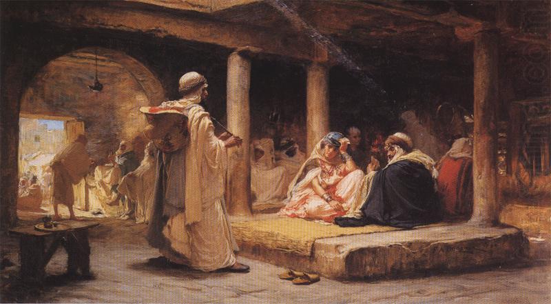 Interior of a Biskra Cafe, Algiers., Frederick Arthur Bridgman